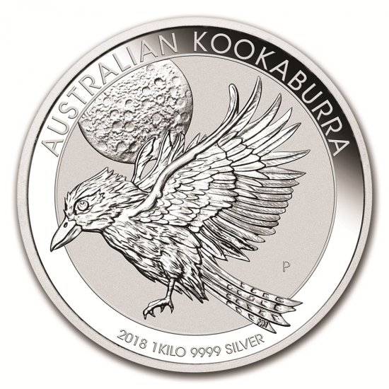 2018 1 kilo (32.15 Ounces) Australian Silver Kookaburra - Click Image to Close