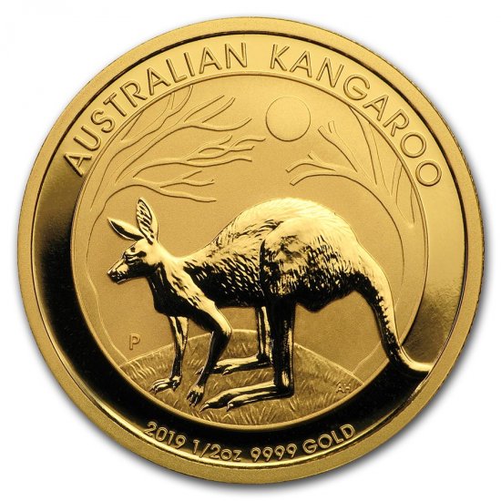 2019 1/2 oz BU Australian .9999 Gold Kangaroo - Click Image to Close