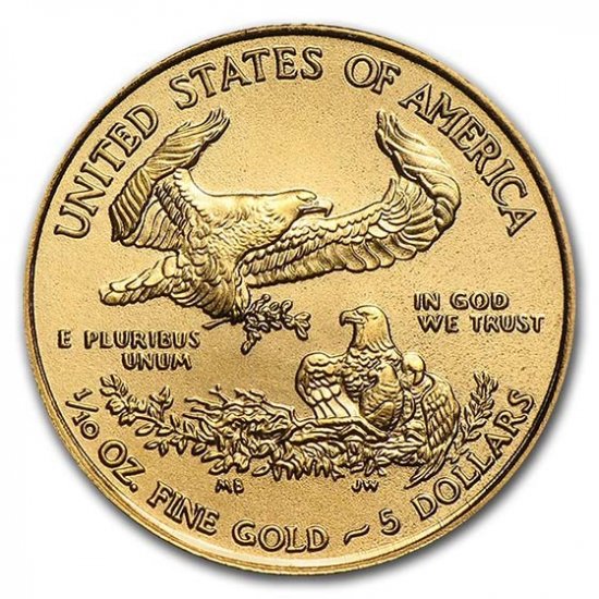 2021 1/10 oz BU Gold American Eagle Type 1 - Click Image to Close