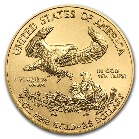 2019 1/2 oz BU Gold American Eagle - Click Image to Close