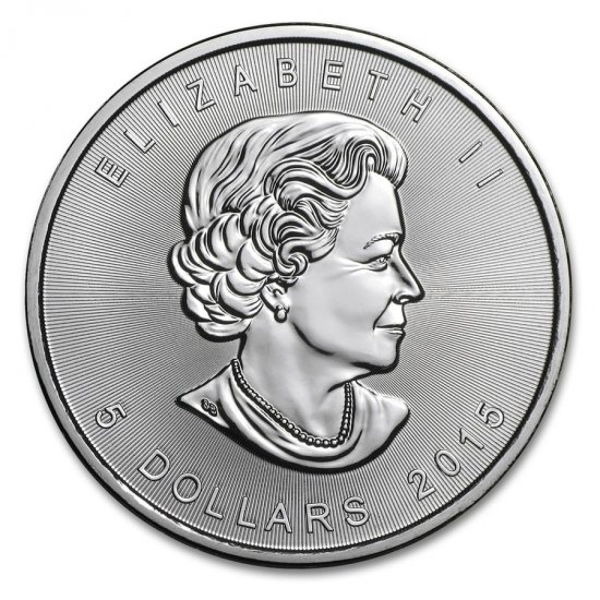 2015 1 oz .9999 Silver Canadian Maple Leaf - Click Image to Close