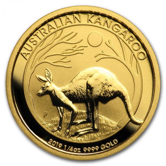 2019 1/4 oz BU Australian .9999 Gold Kangaroo - Click Image to Close