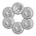 6 Coin Full Set of 2021 Morgan CC S P D O & Peace Silver Dollar