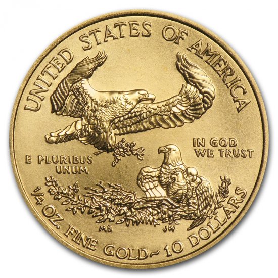 2018 1/4 oz BU Gold American Eagle - Click Image to Close