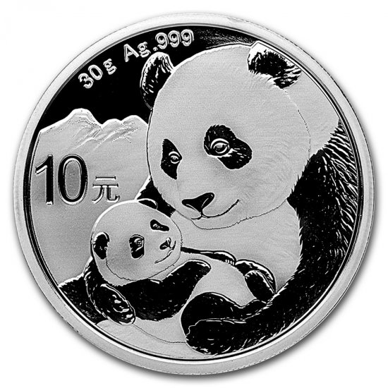 2019 30 Gram Chinese Silver Panda BU - Click Image to Close