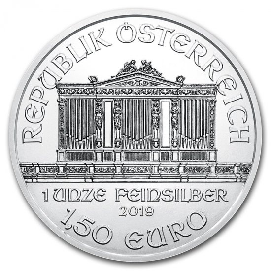 2019 1 oz Austria Philharmonic Silver - Click Image to Close