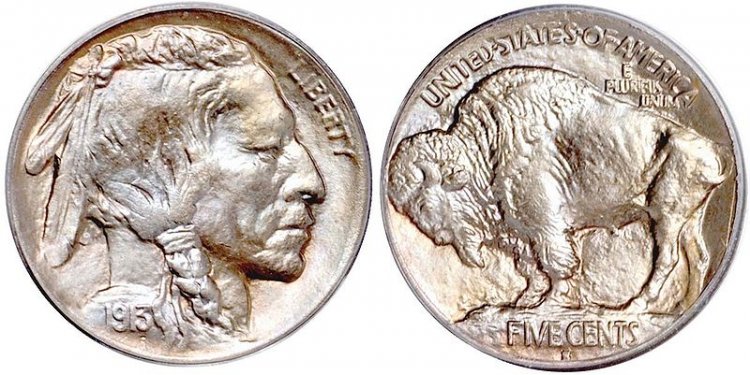 Buffalo Nickel with Dates Readable - Click Image to Close