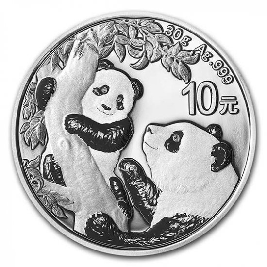 2021 30 Gram Chinese Silver Panda BU - Click Image to Close