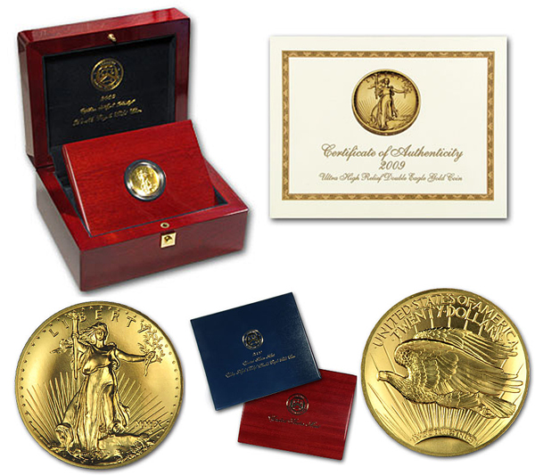 2009 Ultra High Relief UHR Double Eagle $20 Gold Saint Gaudens - Click Image to Close