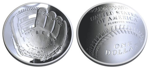 2014 National Baseball Proof Hall of Fame Silver Dollar - Click Image to Close