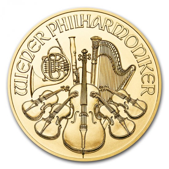 2017 1 oz .9999 BU Gold Austrian Philhormonic - Click Image to Close