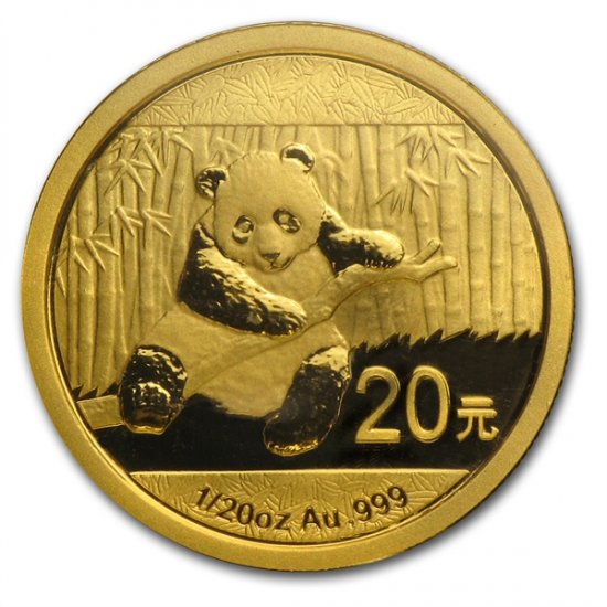 2014 1/20 oz .999 BU Gold Chinese Panda (Sealed) - Click Image to Close