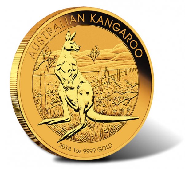 2014 1 oz BU Australian .9999 Gold Kangaroo - Click Image to Close