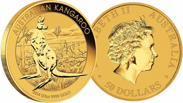 2014 1/2 oz BU Australian .9999 Gold Kangaroo - Click Image to Close