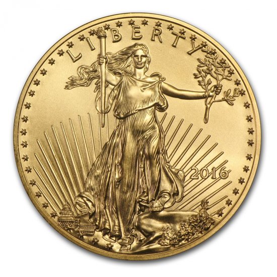 2016 1/2 oz BU Gold American Eagle - Click Image to Close