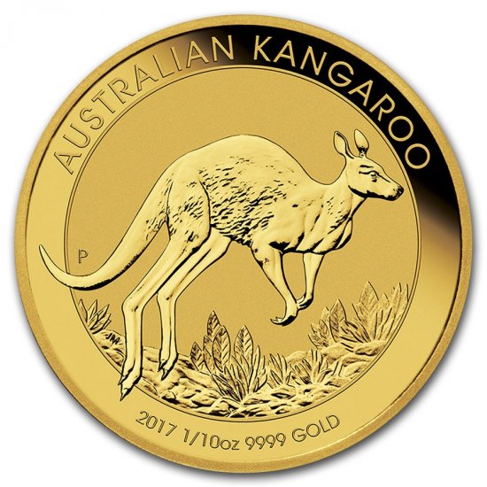 2017 1/10 oz BU Australian .9999 Gold Kangaroo - Click Image to Close