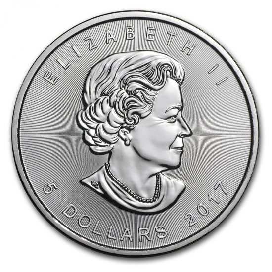2017 1 oz .9999 Silver Canadian Maple Leaf - Click Image to Close
