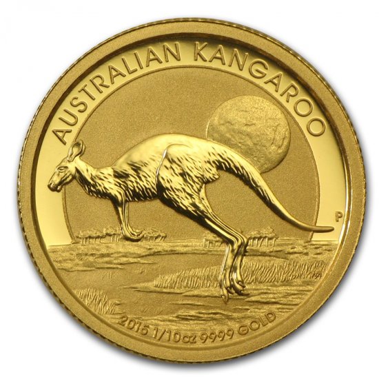 2015 1/10 oz BU Australian .9999 Gold Kangaroo - Click Image to Close
