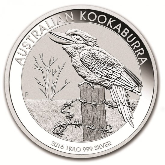 2016 1 kilo (32.15 Ounces) Australian Silver Kookaburra - Click Image to Close