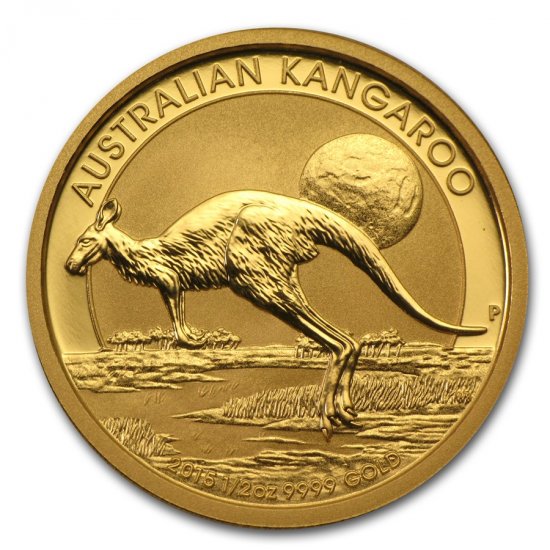 2015 1/2 oz BU Australian .9999 Gold Kangaroo - Click Image to Close