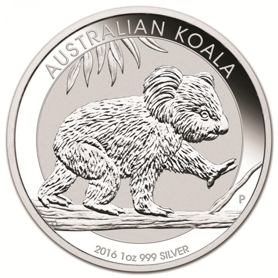 2016 1 oz Australian Koala .999 Silver - Click Image to Close