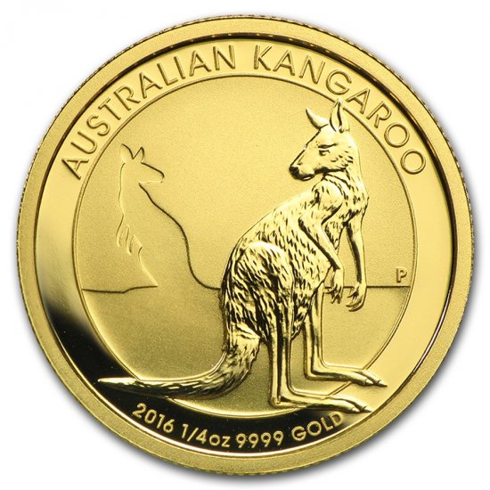 2016 1/4 oz BU Australian .9999 Gold Kangaroo - Click Image to Close