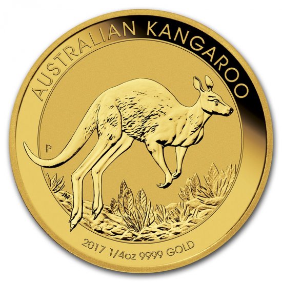 2017 1/4 oz BU Australian .9999 Gold Kangaroo - Click Image to Close