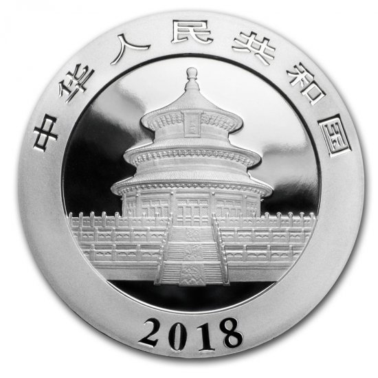 2018 30 Gram Chinese Silver Panda BU - Click Image to Close