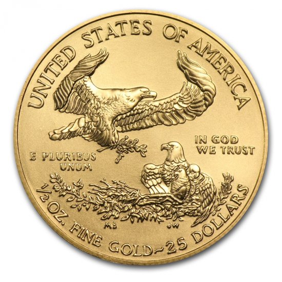 2017 1/2 oz BU Gold American Eagle - Click Image to Close