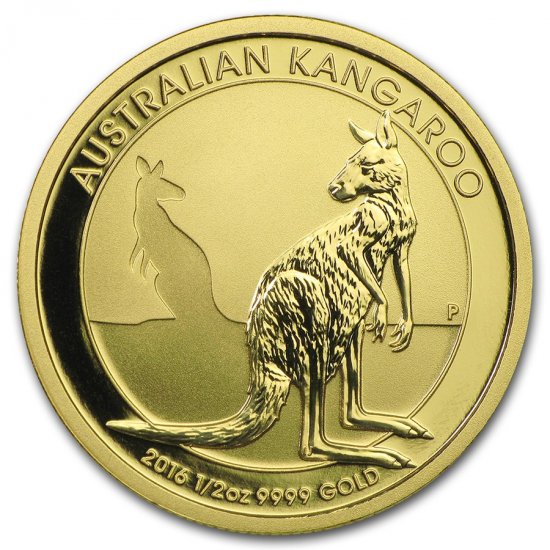 2016 1/2 oz BU Australian .9999 Gold Kangaroo - Click Image to Close