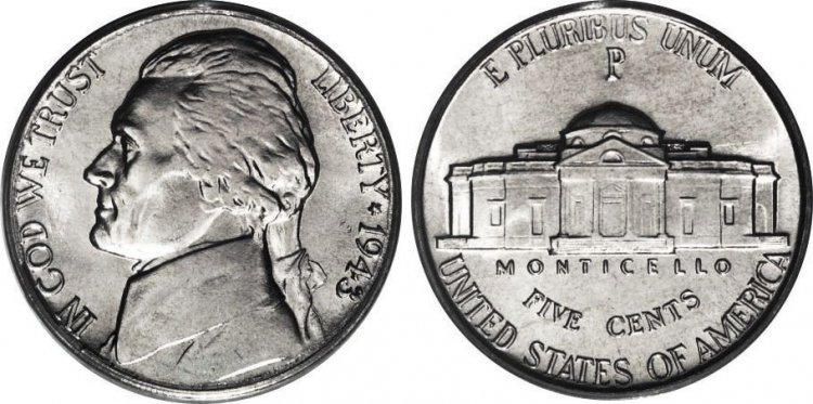 Silver War Time Jefferson Nickel - Click Image to Close