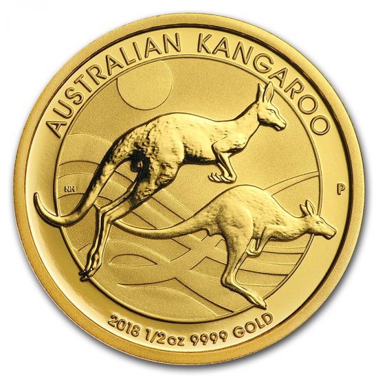 2018 1/2 oz BU Australian .9999 Gold Kangaroo - Click Image to Close