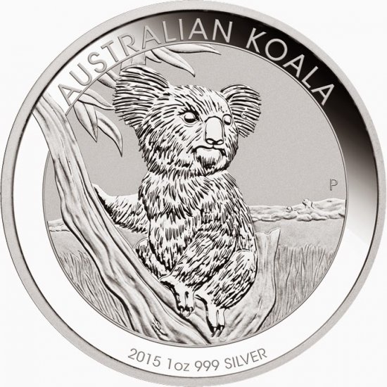 2015 1 oz Australian Koala .999 Silver - Click Image to Close