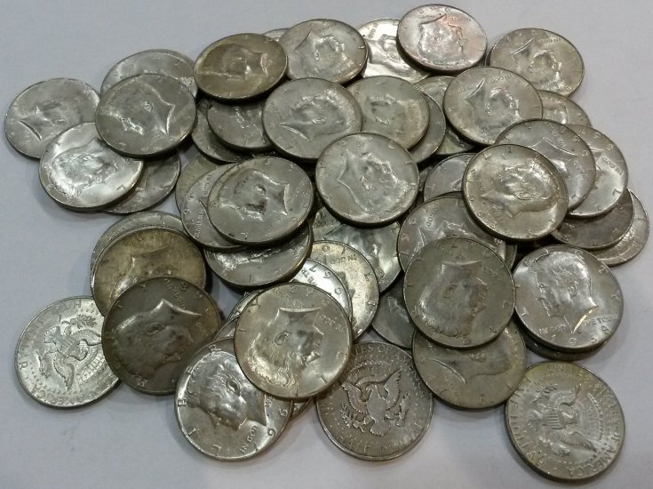 $1 Face Value Kennedy 40% Silver Half Dollars (2 Coins) - Click Image to Close
