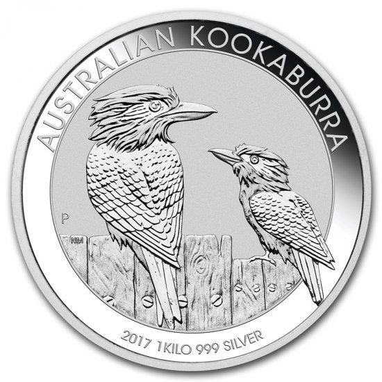 2017 1 kilo (32.15 Ounces) Australian Silver Kookaburra - Click Image to Close