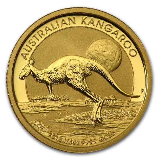 2015 1/4 oz BU Australian .9999 Gold Kangaroo - Click Image to Close