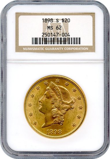$20 Gold Liberty Double Eagle - MS 62 NGC - Click Image to Close