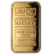1 oz. Johnson Matthey .9999 Fine Gold Bar - Click Image to Close
