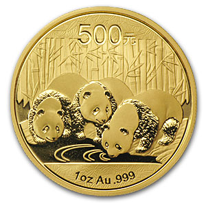 2013 1 oz .999 BU Gold Chinese Panda (Sealed) - Click Image to Close