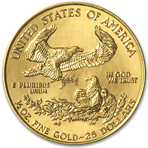 2013 1/2 oz BU Gold American Eagle - Click Image to Close