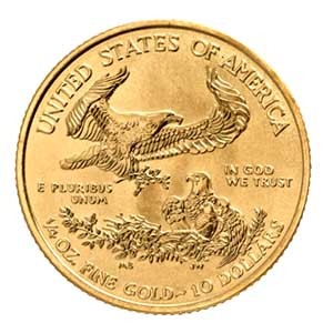 2013 1/4 oz BU Gold American Eagle - Click Image to Close