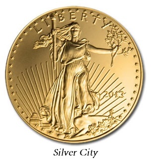 2013 1/10 oz BU Gold American Eagle - Click Image to Close
