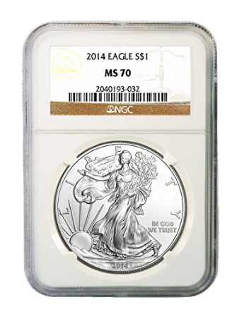 2014 NGC MS70 American Silver Eagle Dollar Coin - Click Image to Close