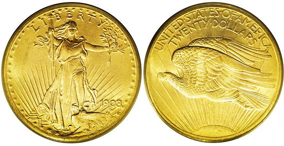 $20 BU Saint-Gaudens Double Eagle - Click Image to Close